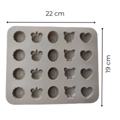 Molde Silicona Bombones Varios Diseños x20 cav - comprar online