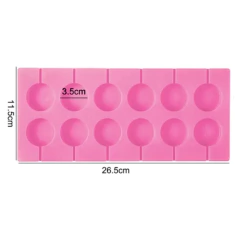 Molde Silicona Chupetin Lollipop x12 Cav + 50 palitos - comprar online