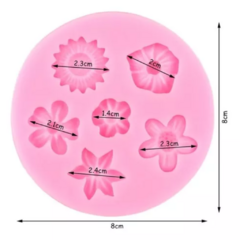 Molde Silicona Flores x6 Diseños - comprar online