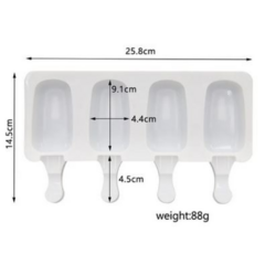 Molde Silicona Paleta De Helado Grande + 50 Palitos - comprar online