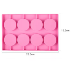 Molde Silicona Chupetin Lollipop X8 Cav 5 cm + 50 palitos - comprar online