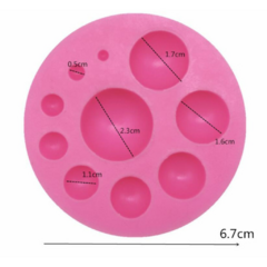 Molde Silicona Semi Esfera x10 cav - comprar online