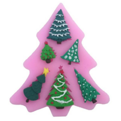 Molde Silicona Arbolitos de Navidad