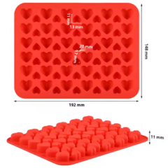 Molde Silicona Corazones x66 Cav x3 Diseños en internet