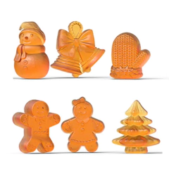 Molde Silicona x5 Figuras Navidad x30 Cav - Bakery Cake