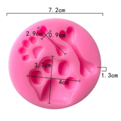 Molde Silicona Huellas y Huesitos x4 Cav - comprar online