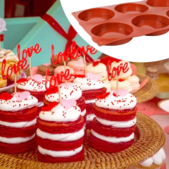 Molde Silicona Discos Monoporciones 10 cm x6 cav - Bakery Cake