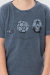 Camiseta Infantil Azul Estonada Estampa Evolução da Bola - comprar online