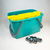 Balde duplo SLIM 11L + 11L com rodas e escorredor - TTS - para limpeza úmida de vidros/espelhos