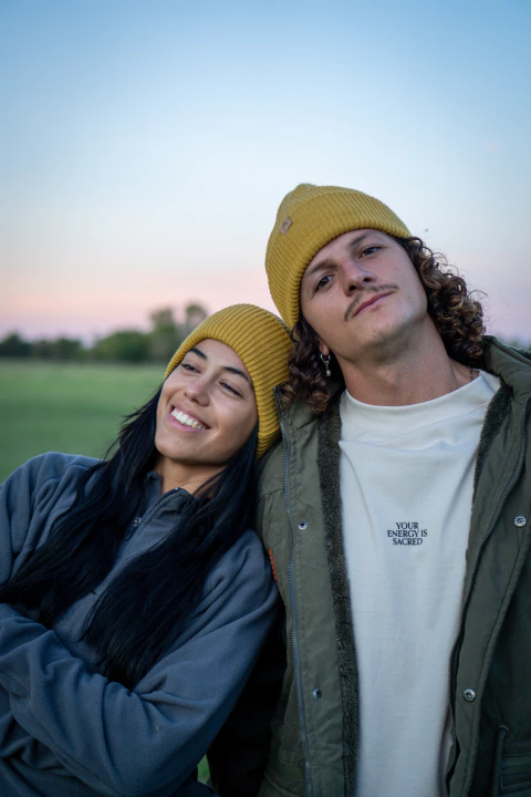 Gorro de Lana Punto Inglés - Mostaza - comprar online