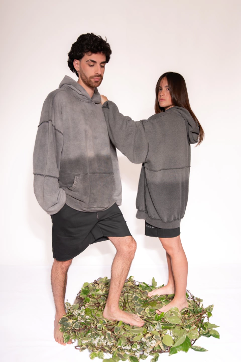 Buzo Over Hoodie Stone Wash