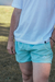 Short de Baño Liso Celeste