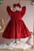 Vestido natal flores do campo vermelho