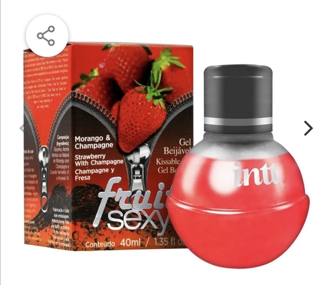 FRUIT SEXY GEL BEIJÁVEL SABOR MORANGO & CHAMPAGNE 40ML INTT