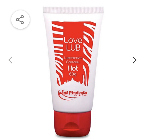 LOVE LUB HOT LUBRIFICANTE CORPORAL 60G LA PIMIENTA