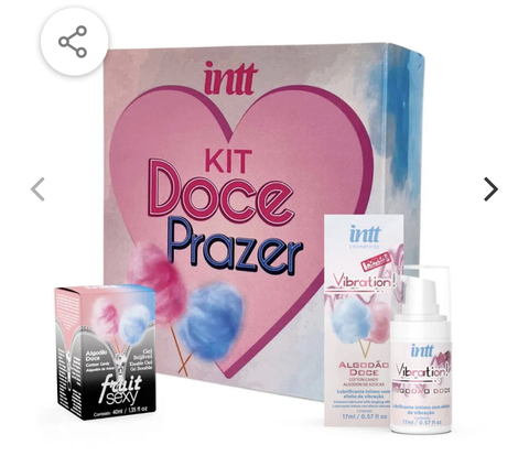 KIT DOCE PRAZER COM 1 FRUIT 40G E 1 VIBRATION 17 ML INTT