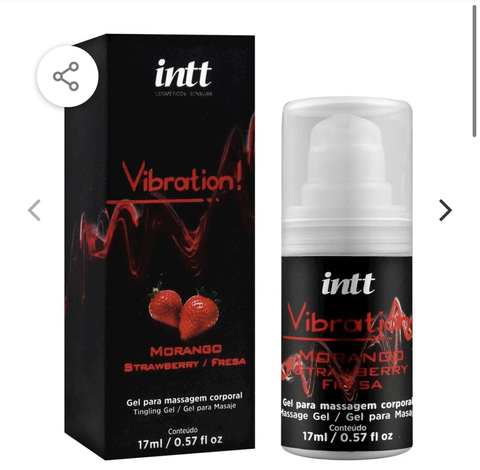 VIBRATION! GEL PARA MASSAGEM CORPORAL SABOR MORANGO 17G INTT
