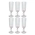 Conjunto de 6 Taças de Espumante Listras Canelada 160ml Mor
