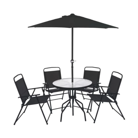 Conjunto Jardim Toronto Com Mesa Guarda-sol e Cadeiras Mor