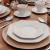 Jogo 4 Pratos de Sobremesa Prisma Brancos 20,5 cm Porcelana Schmidt na internet