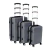 Conjunto 3 Malas de Viagem Abs Giro 360º P, M, G Cinza Mor - comprar online