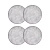 Conjunto 4 Pratos Sobremesa 19cm Porcelana Floralis Tramontina