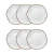 Conjunto 6 Pratos de Sobremesa 21,5 cm Ryo Maresia Porcelana Oxford