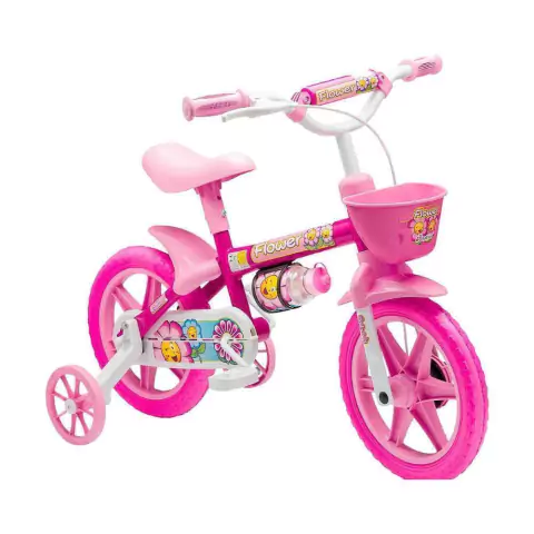 Bicicleta Infantil Criança Aro 12 Flower Nathor
