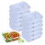 KIT 10 Pote Vidro Hermético Grande 1000ml com Divisória Mor