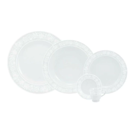 Jogo de Jantar 40 Peças Café Noiva Porcelana Schmidt