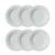 Jogo 6 Pratos Fundos Pomerode Brancos 24 cm Porcelana Schmidt