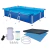 Piscina Retangular 2500 Litros Estruturada Premium Capa Forro e Filtro 2200L 127v Mor