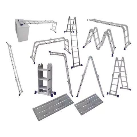 Escada Articulada 4x3 com Plataforma em Alumínio Mor