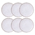 Jogo de Pratos Rasos 6 Peças Rústico 25 cm Porcelana Decorada Tramontina
