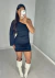 Vestido Drapeado Ombro Único
