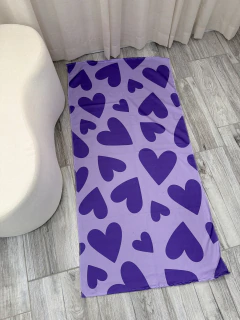 Toallon animado - Corazones lila - comprar online