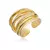 ANEL SEIS FIOS PASSADOS AJUSTAVEL DOURADO FOLHEADO