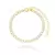 PULSEIRA ZIRCONIA 3MM DOURADO FOLHEADA - comprar online