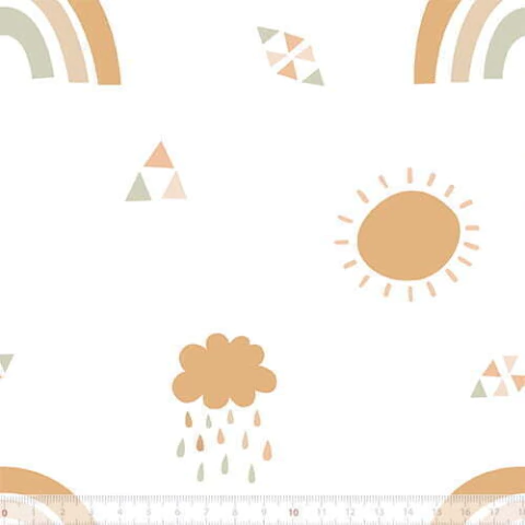 Toalha de banho sem capuz felpuda - Chuva com arco íris - comprar online