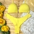 Conjunto Biquíni Cortininha Amarelo