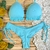 Conjunto Biquíni Babado Azul Bebê Luxo