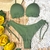 Conjunto Biquíni Babado Verde Militar Luxo