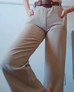Calça Areia, de linho com viscose (40) - comprar online