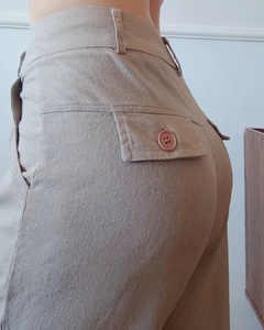 Calça Areia, de linho com viscose (40) na internet