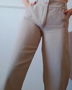 Calça Areia, de linho com viscose (40) - loja online