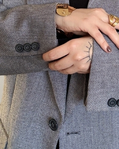Blazer Cinza Oversized (G/GG) - Amorá Brechó
