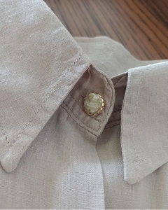 Camisa Puro Linho (M/G) - Amorá Brechó