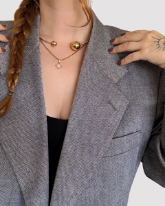 Blazer Cinza Oversized (G/GG) na internet