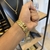 BRACELETE DETALHADO FECHO GRAMPO DUPLO (15MM) - 19 ou 21cm - PRATA BANHADA A OURO 18K - comprar online