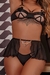 Conjunto Saia Sexy Appeal Preto - Santo G Boutique